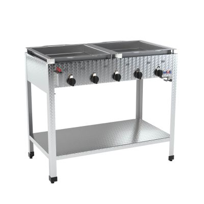 Hochwertiger Edelstahl Gasgrill von MUE – für Flüssig- oder Erdgas, als Tisch- oder Standgerät. Ideal für Gastronomie & anspruchsvolle Grillfans.