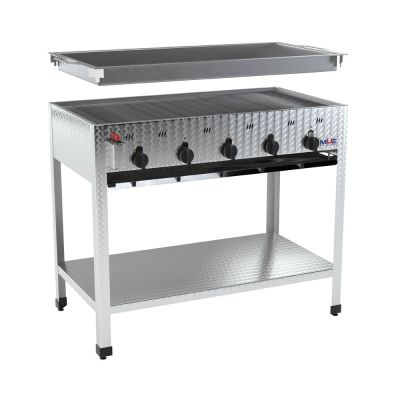 Hochwertiger Edelstahl Gasgrill von MUE – für Flüssig- oder Erdgas, als Tisch- oder Standgerät. Ideal für Gastronomie & anspruchsvolle Grillfans.
