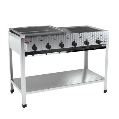 Hochwertiger Edelstahl Gasgrill von MUE – für Flüssig- oder Erdgas, als Tisch- oder Standgerät. Ideal für Gastronomie & anspruchsvolle Grillfans.
