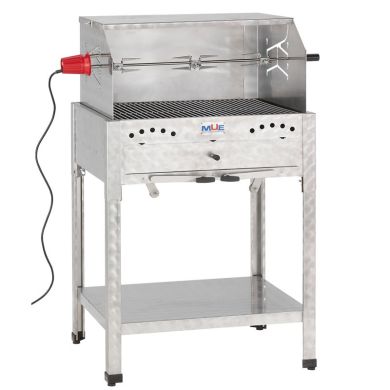 Holzkohlegrill mit Spießaufsatz