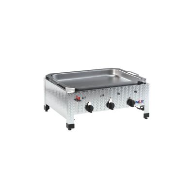 Hochwertiger Edelstahl Gasgrill von MUE – für Flüssig- oder Erdgas, als Tisch- oder Standgerät. Ideal für Gastronomie & anspruchsvolle Grillfans.