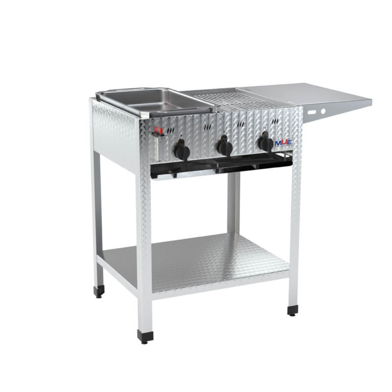 Hochwertiger Edelstahl Gasgrill von MUE – für Flüssig- oder Erdgas, als Tisch- oder Standgerät. Ideal für Gastronomie & anspruchsvolle Grillfans.