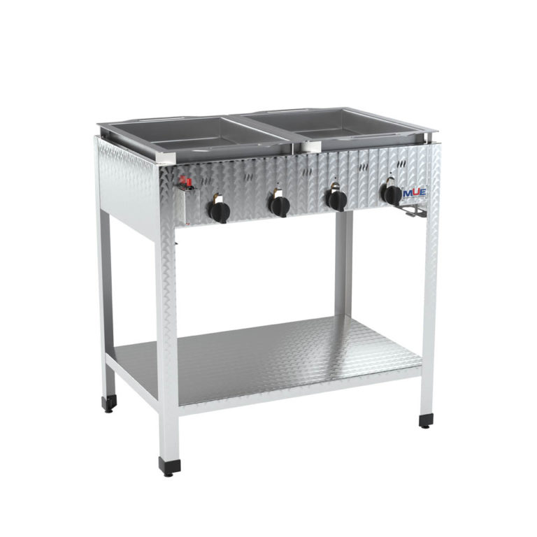 Hochwertiger Edelstahl Gasgrill von MUE – für Flüssig- oder Erdgas, als Tisch- oder Standgerät. Ideal für Gastronomie & anspruchsvolle Grillfans.