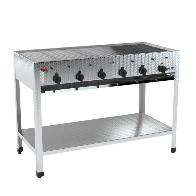 Hochwertiger Edelstahl Gasgrill von MUE – für Flüssig- oder Erdgas, als Tisch- oder Standgerät. Ideal für Gastronomie & anspruchsvolle Grillfans.