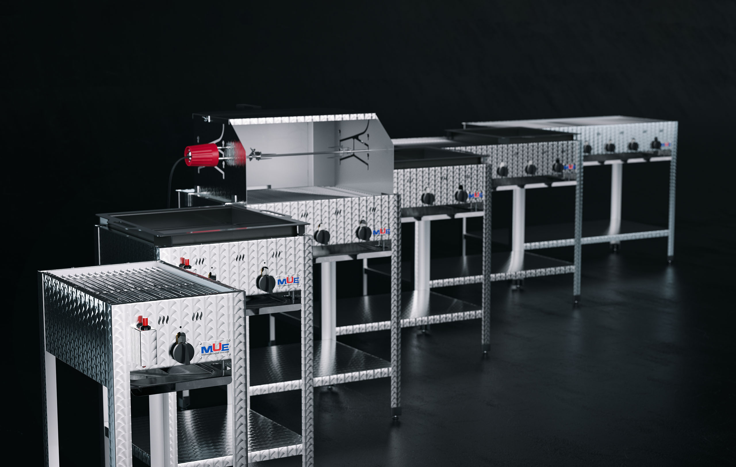 Edelstahl Gasgrills in verschiedenen Größen