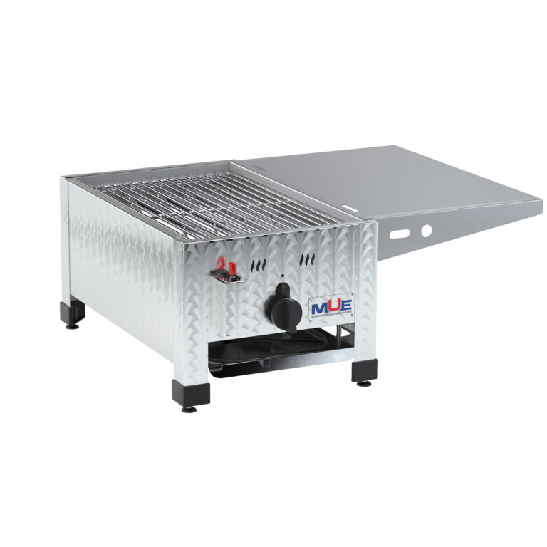 Hochwertiger Edelstahl Gasgrill von MUE – für Flüssig- oder Erdgas, als Tisch- oder Standgerät. Ideal für Gastronomie & anspruchsvolle Grillfans.