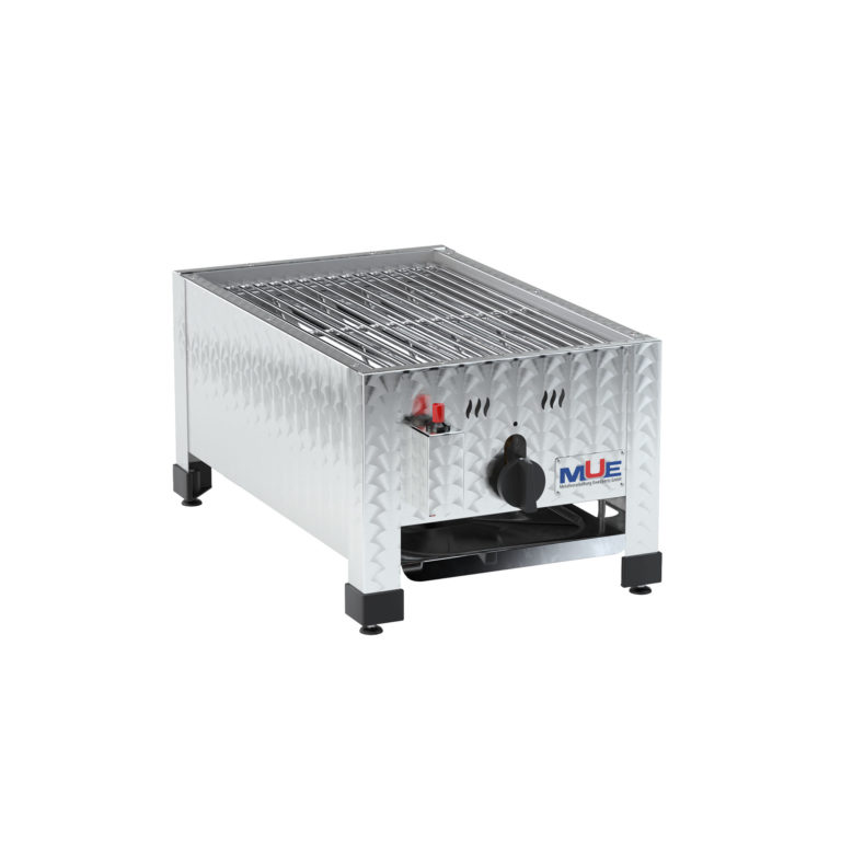 Hochwertiger Edelstahl Gasgrill von MUE – für Flüssig- oder Erdgas, als Tisch- oder Standgerät. Ideal für Gastronomie & anspruchsvolle Grillfans.
