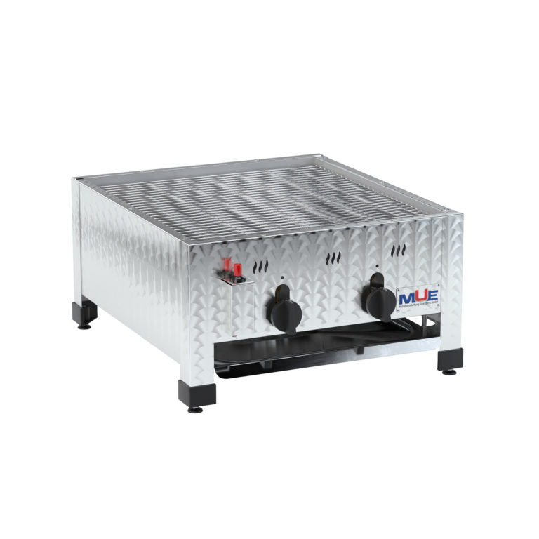 Hochwertiger Edelstahl Gasgrill von MUE – für Flüssig- oder Erdgas, als Tisch- oder Standgerät. Ideal für Gastronomie & anspruchsvolle Grillfans.